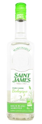 SAINT JAMES - Rhum Blanc Biologique - 40%