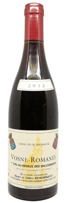 Domaine REMORIQUET - Vosne Romanée 1er Cru - Au dessus des Malconsorts 2012