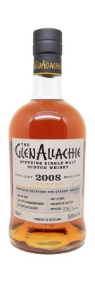 GLENALLACHIE - 13 ans - Single Cask - Millésime 2008 - Chinquapin Barrel - 56.6%