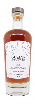 NOBILIS - Guyana Uitvlugt 31 ans - Vintage 1989 - Nobilis rum n°6 - 50.8%