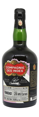 Compagnie des Indes - Rhum hors d'âge - 20 ans - Caroni - Edition rare limité à 290 bouteilles - 59,8%  achat pas cher meilleur prix avis bon rare rhumerie bordeaux 