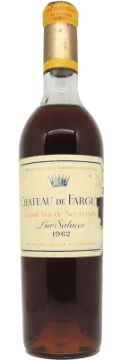 Château DE FARGUES 1962 cheap purchase rare old vintages