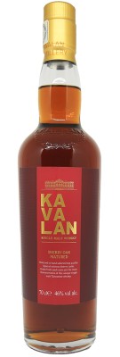 KAVALAN - Single Malt Whisky - Ex Sherry Oak - 46 %  achat pas cher au meilleur prix avis bon top caviste bordeaux 