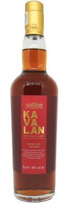 KAVALAN - Single Malt Whisky - Ex Sherry Oak - 46% compre barato al mejor precio opiniones good top wine comerciante burdeos