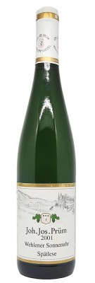 JJ PRÜM - Wehlener Sonnenuhr Riesling Spätlese  2001 Bon avis achat au meilleur prix caviste bordeaux