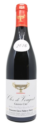 Domaine Gros Frère et Soeur - Clos de Vougeot grand cru 2016 Good advice, buy at the best Bordeaux wine cellar price for aging.