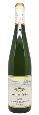 JJ PRÜM - Wehlener Sonnenuhr Riesling Auslese (sweet) 1990 buy wines best price reviews good wine merchant bordeaux