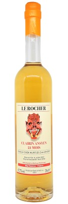 RHUM CLAIRIN - Rhum ambré - 21 mois - Ansyen LE ROCHER - Single Bourbon Cask 2017 #LR17JD-2 - 47.7%  achat meilleur prix avis bon caviste bordeaux