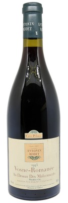 ANTONIN RODET - VOSNE ROMANEE 1ER CRU AU DESSUS DES MALCONSORTS  1995 achat meilleur prix avis bon caviste bordeaux