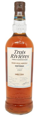 TROIS RIVIERES - Rhum hors d'âge - Single Cask - Millésime 2007 - 43% avis meilleur prix bon caviste rhumerie Bordeaux