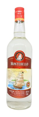 MONTEBELLO - Rhum Blanc - Bouteille de 1 Litre - 50%