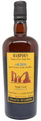 Hampden - Ex Bourbon Single Cask 41 <>H - Millésime 2010 - 69.20%