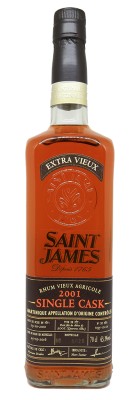 SAINT JAMES - Single Cask 2001 - Coffret bois - 43,1%