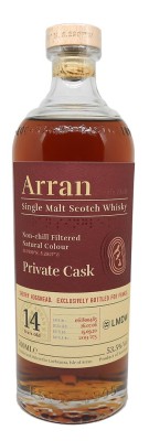 ARRAN - 14 ans - Millésime 2006 - Sherry Hogshead Single Cask - 53,50%