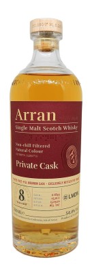 ARRAN - 8 ans - Millésime 2011 - Peated First Fill Bourbon Single Cask - 54%