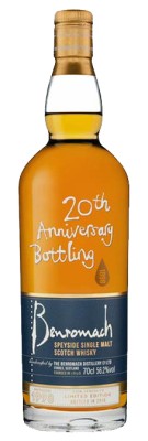 Whisky BENROMACH - 20th anniversary - Millésime 1998 - 56.2%   Bon avis achat au meilleur prix caviste bordeaux