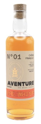 Bordeaux Distilling - Aventure n°1 - Rye Whisky Français - 4 ans - Fût de chêne français - Bio