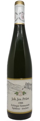 JJ PRÜM - Reloj de sol Zeltinger - Riesling - Seco (seg) 1988