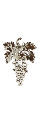 Broche de sommelier - Grappe de raisin grande (35 mm) - Metal plateado