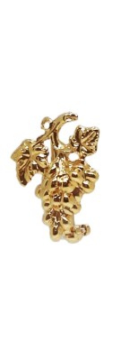 Broche Sommelier - Racimo de uvas modelo pequeño (25mm) - Dorado con oro fino