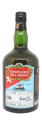 Compagnie des Indes - Aged rum - Cuba - 18 years old - Sancti Spiritusi - 45% 1999