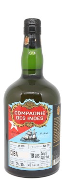 Compagnie des Indes - Rhum hors d'âge - Cuba - 18 ans - Sancti Spiritusi - 45% 1999