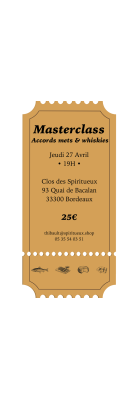 Dégustation - Masterclass - Accords Mets & Whiskies - 27 Avril 2023