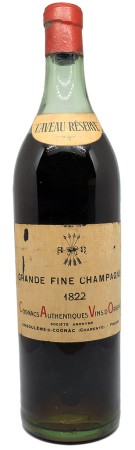 Cognac - Grande Fine Champagne - Caveau Réserve  1822 rare bouteille flacon bordeaux cognac meilleur prix luxe meilleur caviste bordeaux 