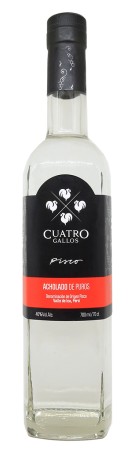 Cuatro Gallos - Pisco du Perou - Puro Acholado - 40%