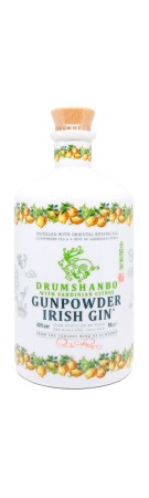 DRUMSHANBO - Ceramic Bottle Sardinian Citrus - Gunpowder Irish Gin - Conquête 2021 - 43%