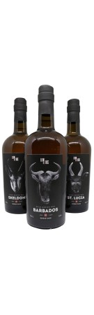 Rom de Luxe - Coffret Wild Series Unicorn n°2 - Skeldon - St Lucia - Barbados - Set 3 bottles of 70cl - 56.4%