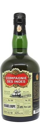 Compagnie des Indes - Rhum hors d'âge - Guadeloupe - 20 ans - Pere Labat - Edition limité à 101 bouteilles -  43,1%  