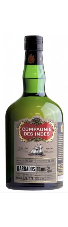 Compagnie des Indes - Rhum hors d'âge - Barbados - 10 ans - Foursquare - 43%  achat pas cher meilleur prix avis bon 