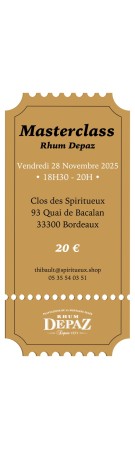 Dégustation - Masterclass - Rhum Depaz - Vendredi 28 Novembre 2025