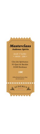 Dégustation - Masterclass - Audemus Spirits - Jeudi 17 Juillet 2025