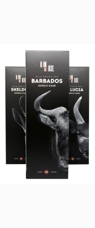 Rom de Luxe - Coffret Wild Series Unicorn n°2 - Skeldon - St Lucia - Barbados - Set 3 bottles of 70cl - 56.4%