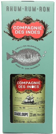 Compagnie des Indes - Rhum hors d'âge - Guadeloupe - 20 ans - Pere Labat - Edition limité à 101 bouteilles -  43,1%  