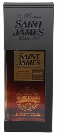 RHUM SAINT JAMES - Rhum hors d'âge - Millésime 2001 - 43% achat meilleur prix avis bon caviste rhumerie bordeaux