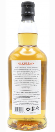 KILKERRAN - 8 ans - Cask Strength - Bourbon Cask - 55,6% label