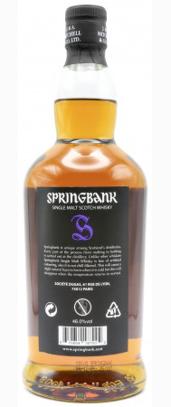 SPRINGBANK - 18 ans - Bottled 2025 contre étiquette