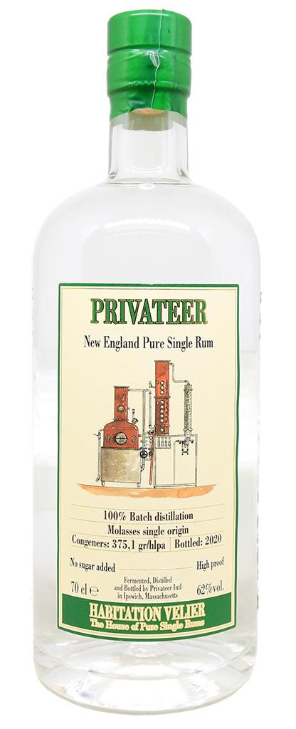 Rum of English tradition (RUM)-HABITATION VELIER - Privateer White 2020 -  High Proof - 62% - Clos des Millésimes - Rare wines and great vintages