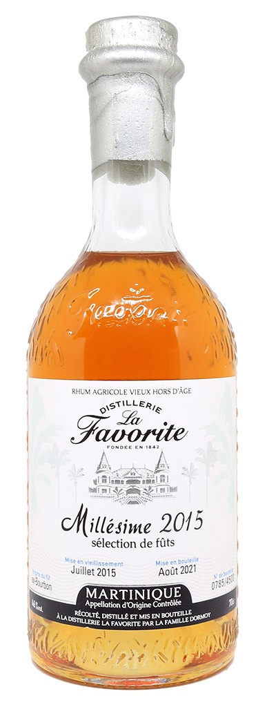 Rhum La favorite Millésime 2015 