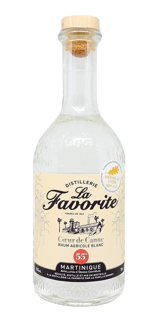 Rhum Agricole (pure cane juice)-LA FAVORITE - Coeur de Canne Blanc - 55% -  Clos des Millésimes - Rare wines and great vintages