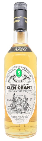 GLEN GRANT 1980　5年 SCOTCH WHISKY Glen Grant 1980 Scotch Whisky Pure Malt 5 Years Old - Wine