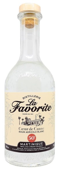 photo la Favorite Rhum Blanc Coeur de Canne Nouvelle Édition 50