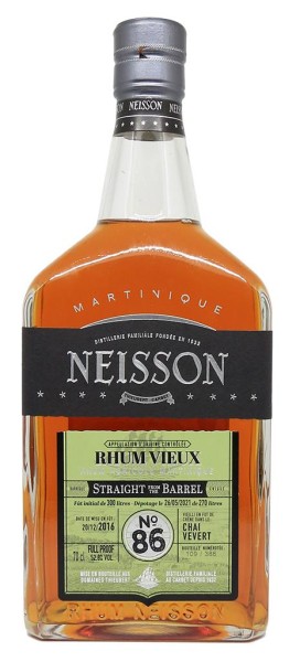 photo Rhum Neisson Fût 86 Chai Vevert Millésime 2016 Straight From The Barrel Full Proof 52 8