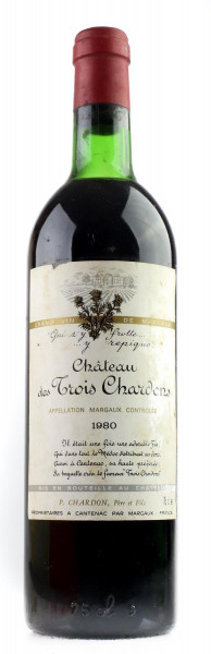 Buy Château DES TROIS CHARDONS 1980 - Clos des Millésimes - Rare