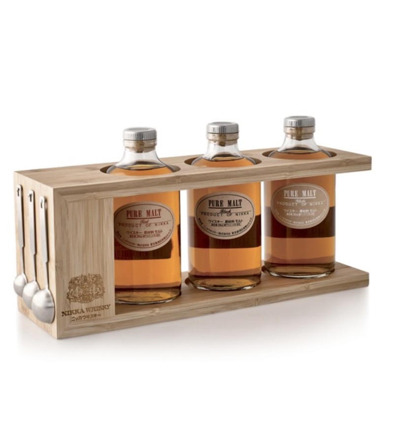 Whisky Japonais-NIKKA - Coffret 3 bouteilles tourbé - Pure Malt