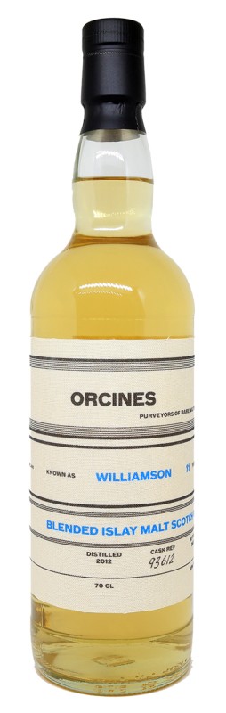 Bouteille Orcines Williamson 11 ans 2012, whisky tourbé Islay, embouteillage indépendant Laphroaig, cask sherry #93612, 46%