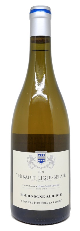 Bouteille de vin blanc, Bourgogne Aligoté, Domaine Thibault Liger-Belair, millésime 2021, vin bio